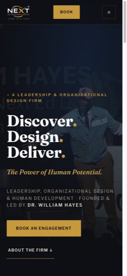 Next Ed Design Group on a phone